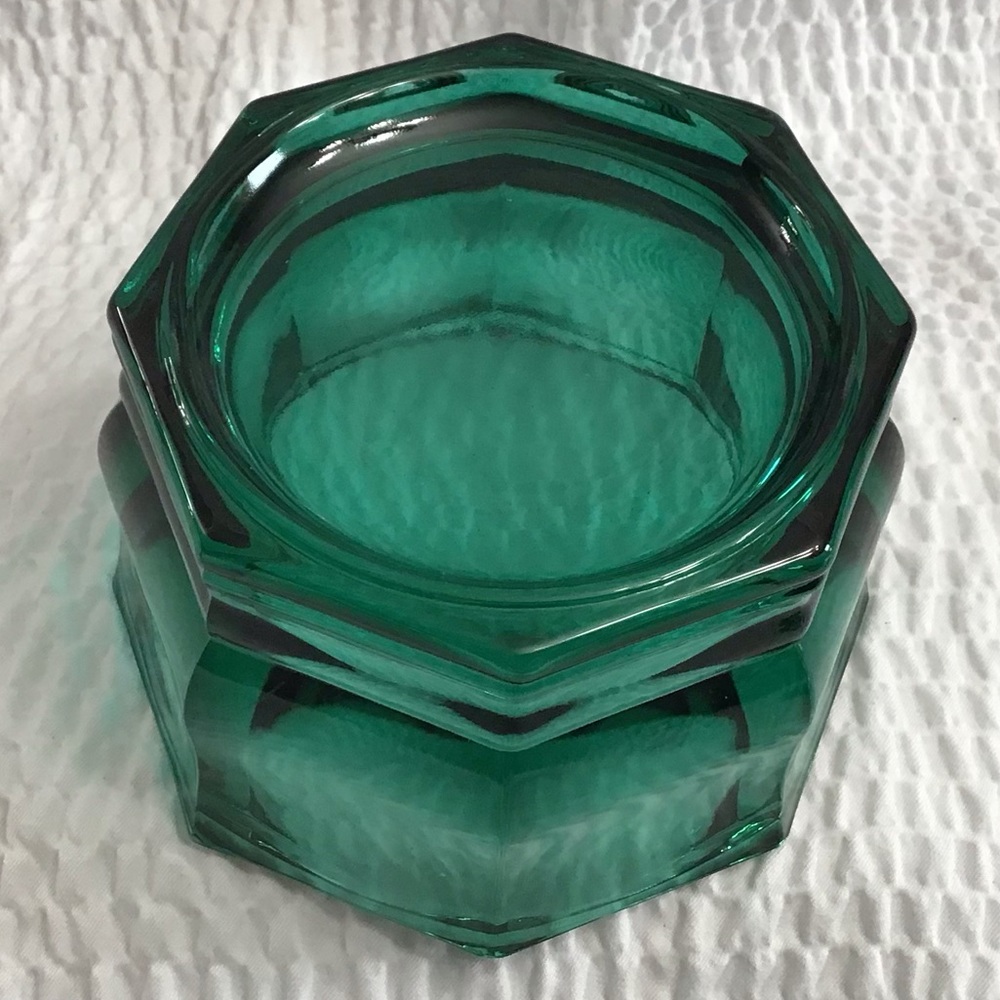 Vintage Indiana Confections Glass Candy Dish Dark Turquoise - Picture 4 of 10